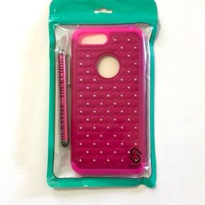 Hot pink bling IPhone 7 Plus case